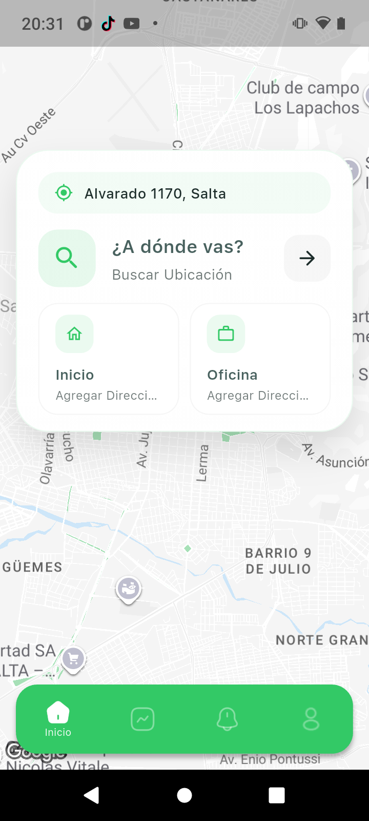 WhatsUber User Home real